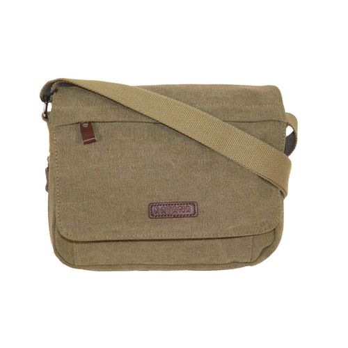 Petit sac besace KATANA en toile garni cuir réf 6514 sable (6 couleurs disponible)