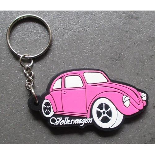 Porte Cl Vw Cox Rose Plastique Souple Coccinelle Volkswagen Rakuten