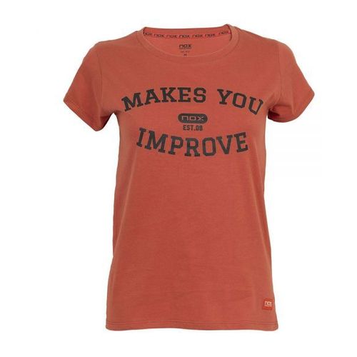 Vetements: T-Shirt Casual Nox Rouge Lettres Noir Femme-Taille-Xxs