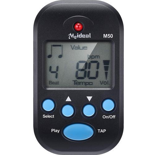 Mini Métronome Numérique Electronique Portable Volume Réglable Beat Tempo Ecran Lcd Pour Piano Guitare Saxophone Flûte Violon Noir