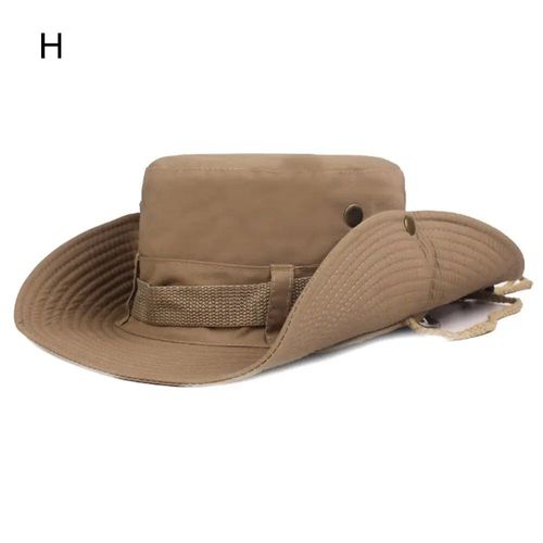 Chapeau De Randonnée En Coton Pour Hommes,Casquettes Safari,Chapeau Anderboonie Militaire,Casquette De Pêche Et De Chasse,Chapeau De Soleil D'été Pour Hommes,E27 - Type Color H