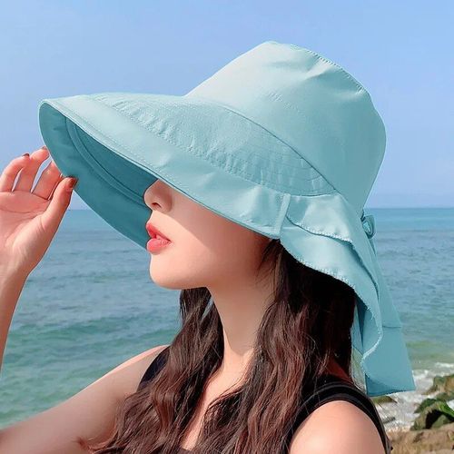 Chapeau De Soleil D'été Pour Femme Avec Protège-Cou Et Pare-Soleil Pour Le Cyclisme En Plein Air,Voyage,Chapeau De Poisson À Gros Bords,Casquette De Randonnée Suffolk - Type Mauve