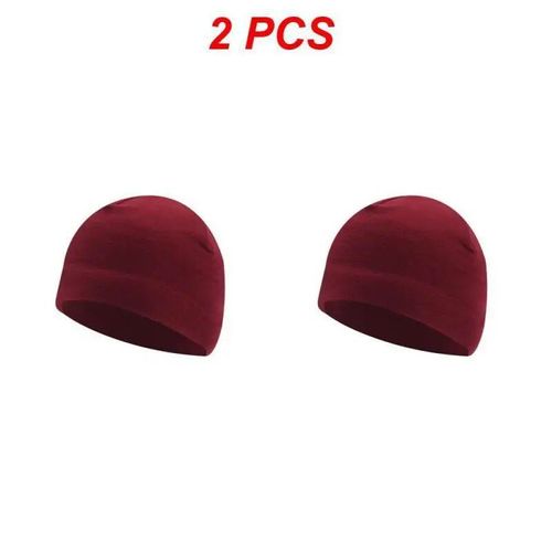 Chapeau De Sport Extérieur Smile Pour Hommes Et Femmes,Pêche,Cyclisme,Chasse,Militaire,Chaud,Coupe-Vent,Camping,Randonnée,Casquettes,1 Pièce,2 Pièces,Hiver - Type Wine Red 2pcs