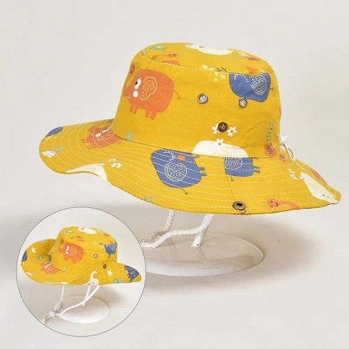 Chapeau D'été En Coton Fin Pour Bébé,Chapeau De Pêcheur À Motifs D'animaux,Protection Solaire Pour Enfants,Casquette De Bassin - Type Hat9