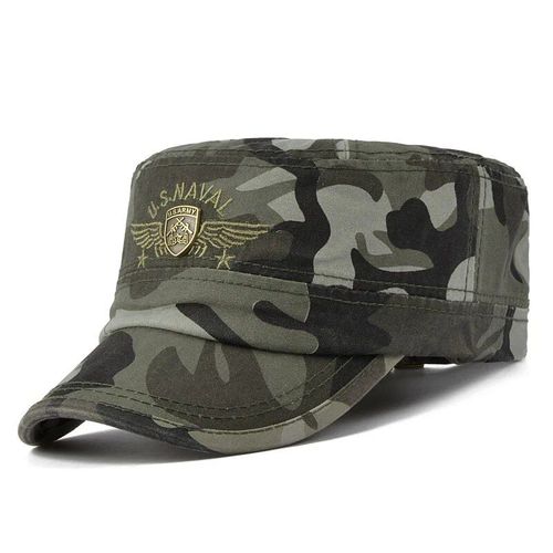 Chapeau En Coton Brodé Camsolomon Pour Hommes,Casquette Du Corps Des Marines Des États-Unis,Chapeaux Militaires,Chapeau Haut De Forme Plat,Marine Américaine,2019 - Type Camouflage 3