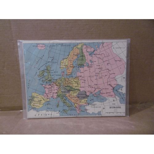 4 Puzzles En Bois 16 Pièces Europe - France - Asie - Afrique - Années 1960
