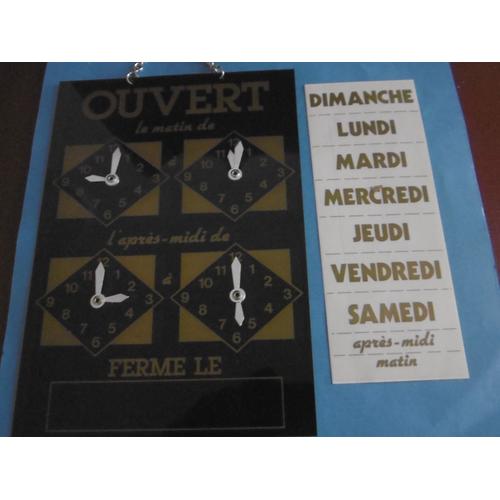 Plaque Avec Horaire D Ouverture Magasin