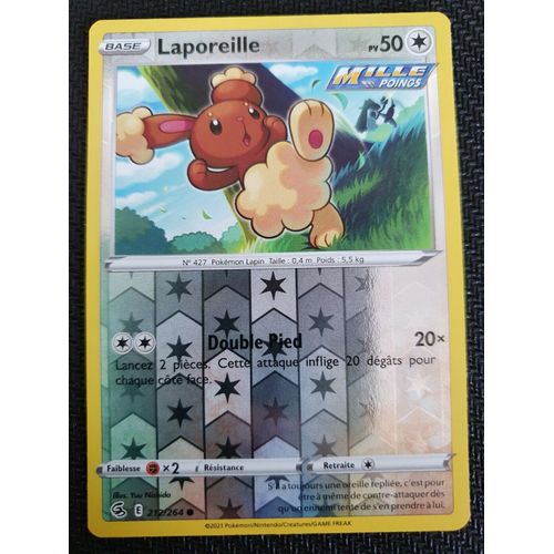 Carte Pokemon Laporeille 212 / 264 Épée Et Bouclier 8 Poing De Fusion Reverse