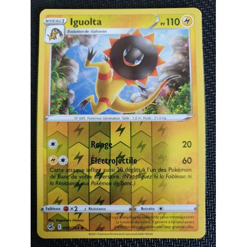 Carte Pokemon Iguolta 099 / 264 Épée Et Bouclier 8 Poing De Fusion Reverse