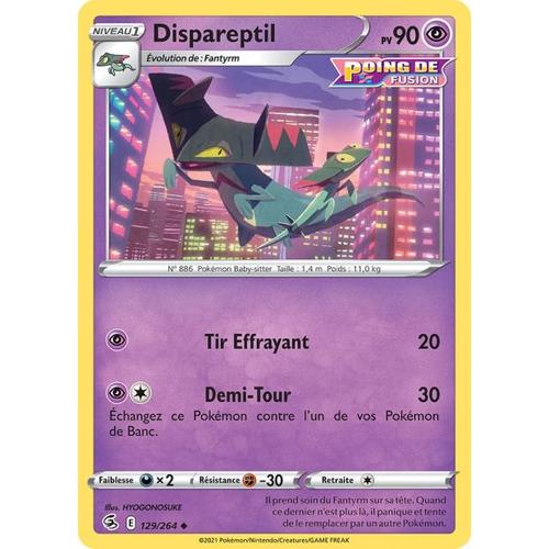 Carte Pokemon - Dispareptil -129/264 - Épée Et Bouclier 8 - Poing De Fusion - V.F