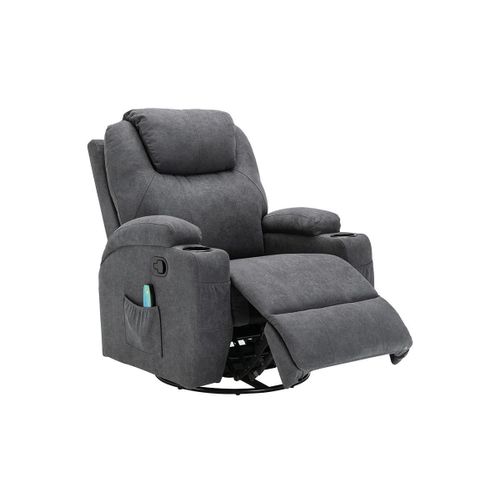 Fauteuil Massant Silvano En Tissu - Gris