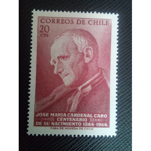 Timbre Chili Yt 322 Cardenal José Maria Caro (1866-1958) 1967 ( 071105 )