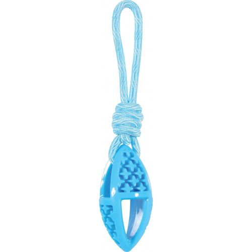 Zoluxjouet Pour Chien Ovale En Tpr Et Corde De Couleur Bleu Samba.