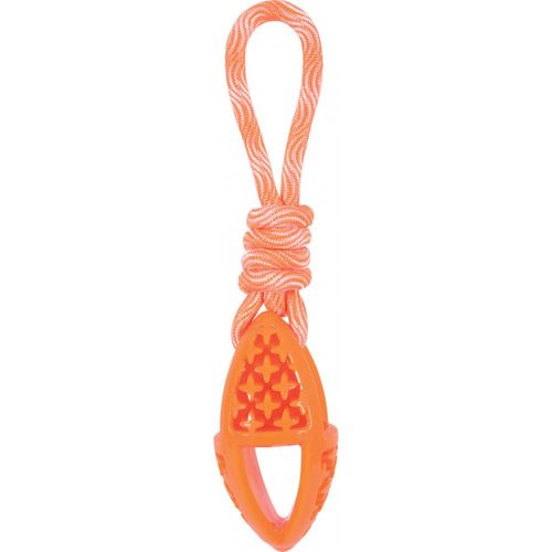 Zoluxjouet Pour Chien Oval En Tpr Et Corde De Couleur Orange, Samba