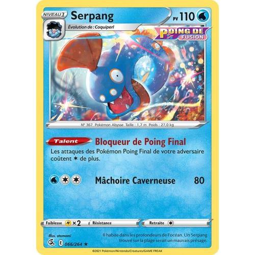 Carte Pokemon - Serpang - 066/264 - Rare - Épée Et Bouclier 8 - Poing De Fusion - V.F