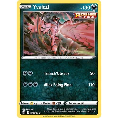 Carte Pokemon - Yveltal - 175/264 - Rare - Épée Et Bouclier 8 - Poing De Fusion - V.F