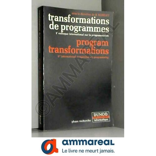 Transformations De Programmes (Dunod Informatique)