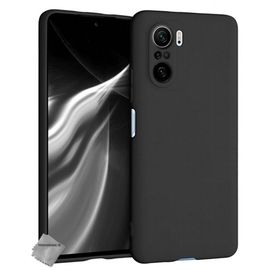 Housse Etui Coque Silicone Gel Fine Xiaomi Poco F3 / Mi 11i 5g + Film Ecran Noir