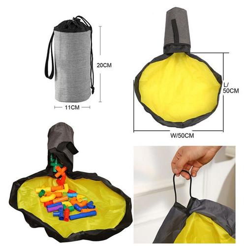Panier de rangement pour jouets et tapis de jeu-Sac de rangement Lego sac  de rangement