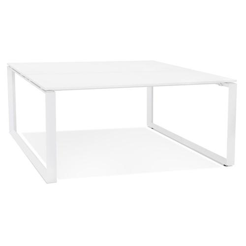 Table De Réunion / Bureau Bench 'bakus Square' Blanc - 140x140 Cm