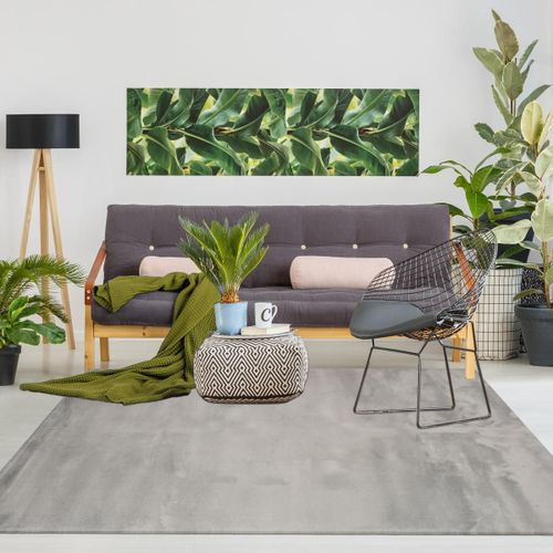 Unamourdetapis - Tapis Shaggy Poils Long Loftuni Gris 80x150 Cm - Tapis Entrée -...