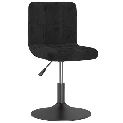 Vidaxl Chaise Pivotante De Salle À Manger Noir Velours