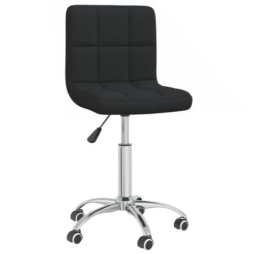 Vidaxl Chaise Pivotante De Salle À Manger Noir Tissu