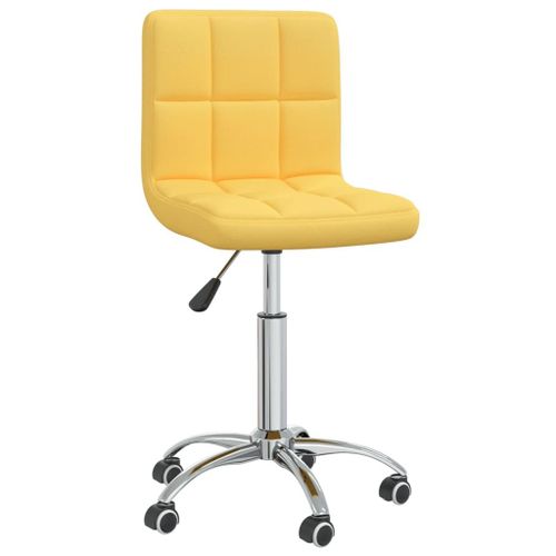 Vidaxl Chaise Pivotante De Salle À Manger Jaune Moutarde Tissu