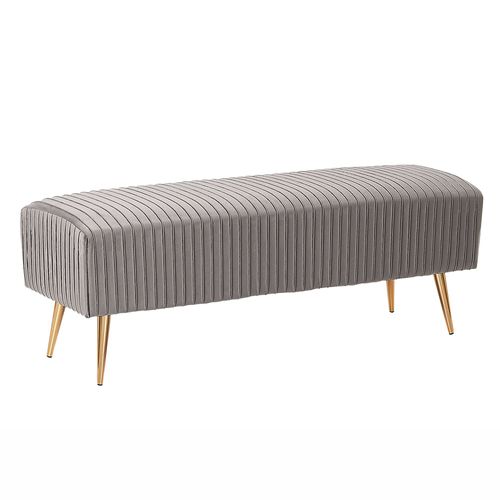 Bout De Lit En Velours Gris Paterson