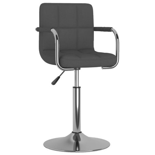 Vidaxl Chaise De Salle À Manger Gris Foncé Tissu