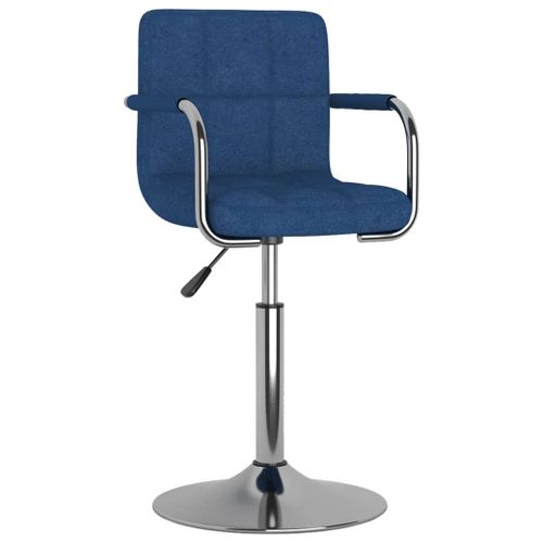Vidaxl Chaise De Salle À Manger Bleu Tissu