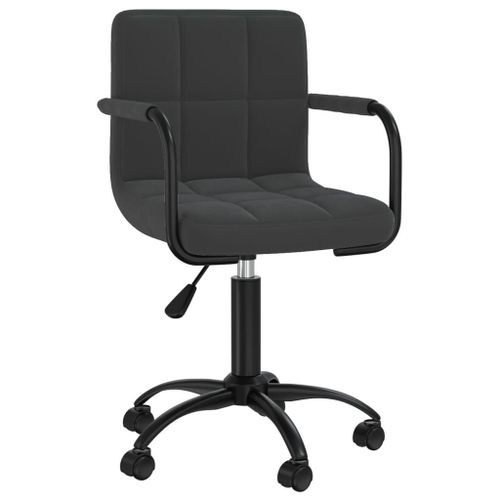 Vidaxl Chaise Pivotante De Salle À Manger Noir Velours
