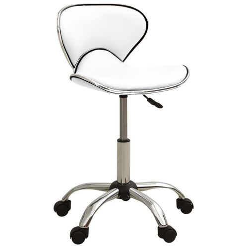 Vidaxl Chaise De Bureau Blanc Similicuir