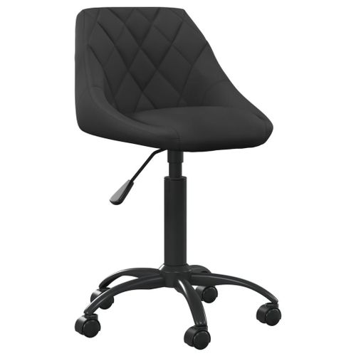 Vidaxl Chaise De Bureau Noir Velours