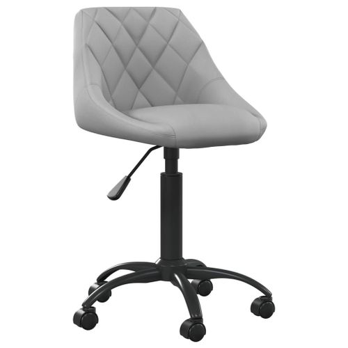 Vidaxl Chaise De Bureau Gris Clair Velours