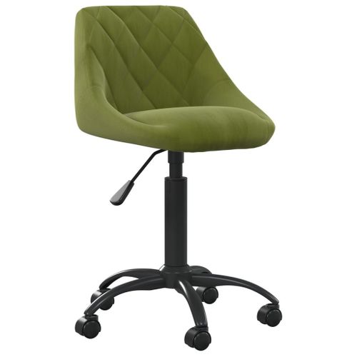 Vidaxl Chaise De Bureau Vert Clair Velours