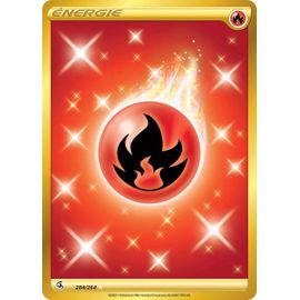 Carte Pokemon - Energie Feu - 284/264 - Secrète Rare Gold - Épée Et Bouclier 8 - Poing De Fusion - V.F