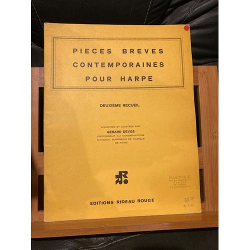 Gérard Devos Pièces Brèves Contemporaines Pour Harpe 2e Recueil Éd. Rideau Rouge