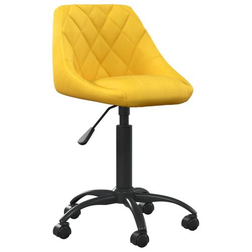 Vidaxl Chaise De Salle À Manger Jaune Moutarde Velours