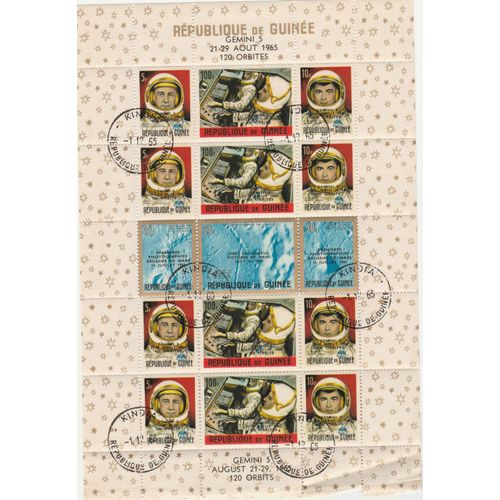 Bloc De Timbres République De Guinée - Conquête De L'espace