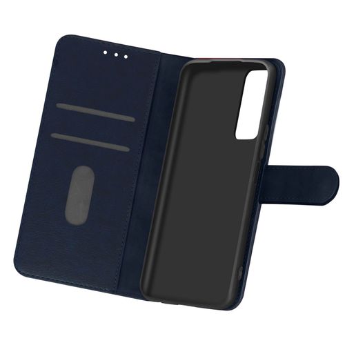 Étui Pour Samsung Galaxy A03s Clapet Portefeuille Support Vidéo Bleu Nuit