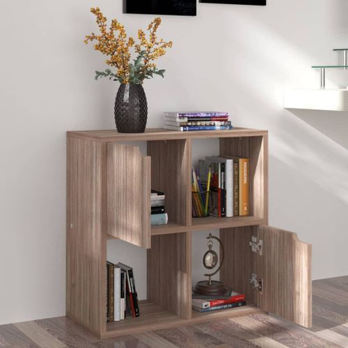 Vidaxl Bibliothèque Sonoma Gris 60x27,5x59,5 Cm Aggloméré