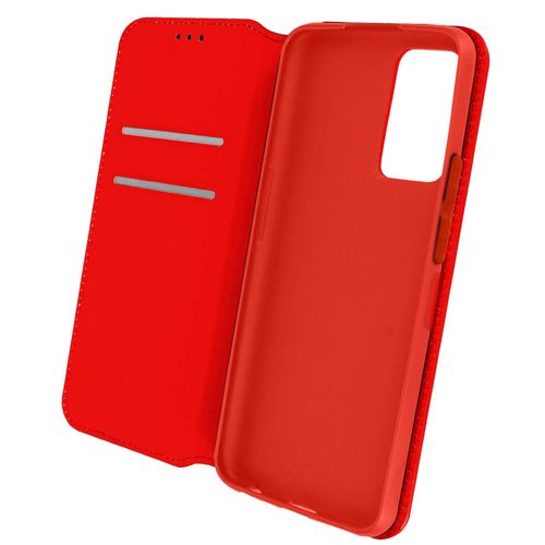 Étui Pour Samsung Galaxy A03s Porte-Carte Support Vidéo Clapet Magnétique Rouge