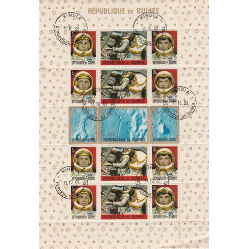 2 Blocs De Timbres République De Guinée - Conquête De L'espace