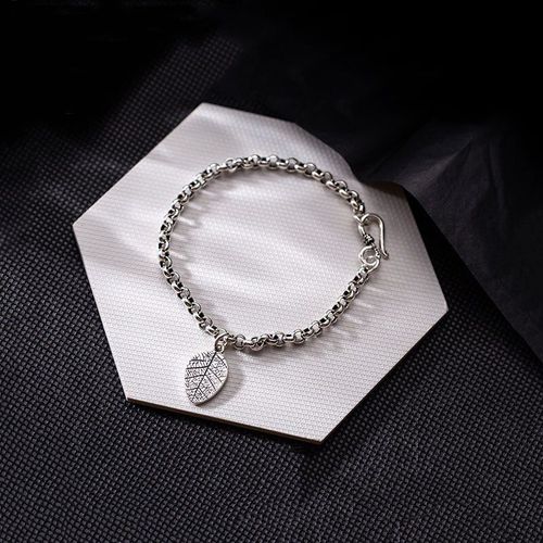 Anenjery Lune Étoile Imitationn Perle Bracelet À Breloques 925 Argent Sterling Dégradé Pierre De Lune Zircon Bracelet Pour Les Femmes S-B304