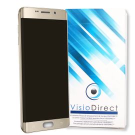Visiodirect® Ecran Complet Pour Samsung Galaxy S6 Edge Plus G928f Téléphone Portable Or Vitre Tactile + Écran Lcd Sur Chassis