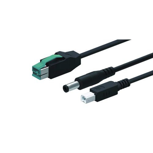 CABLE USB 12V powered vers connecteur alimentation 12V écran + USB B NEUF