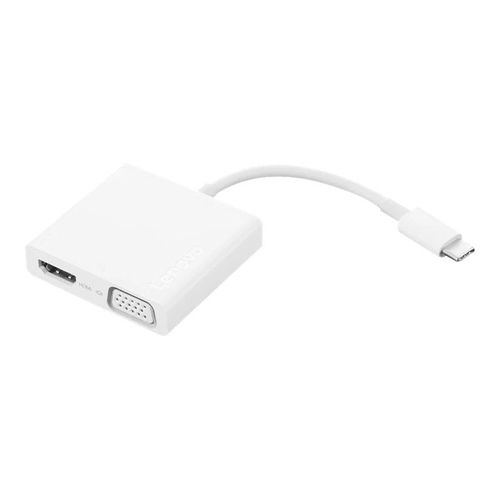 Lenovo USB-C 3-in-1 Hub - Adaptateur vidéo - 24 pin USB-C mâle pour HD-15 (VGA), HDMI, USB type A femelle - support 4K, support 1080p