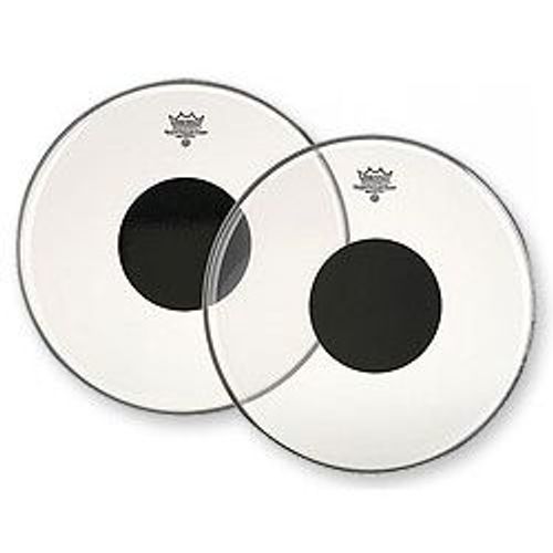 Peau De Grosse Caisse 18''- Remo Cs Controlled Sound Transparente Rond Noir - Cs-1318-10