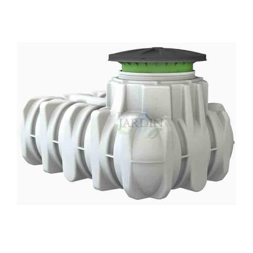 Réservoir enterré en polyéthylène de 1500 litres. Usage alimentaire. Longueur 210 cm, largeur 125 cm, hauteur 102 cm.